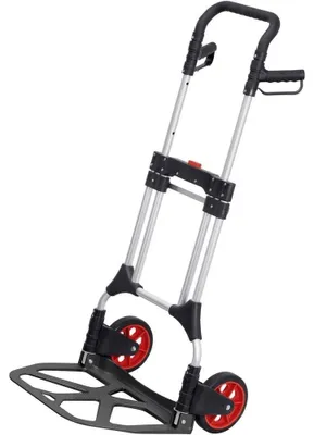 Immagine prodotto di Carrello a mano pieghevole - Carrello a mano - 200 kg - Alluminio - Ruote in gomma piena - Carrello per trasporto