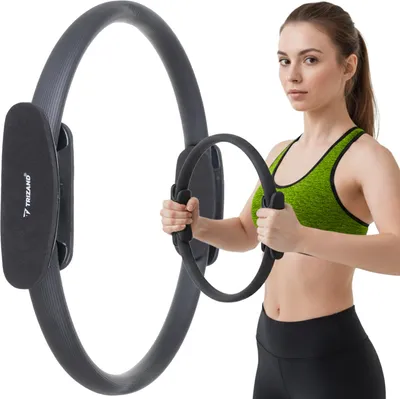 Immagine prodotto di TRIZAND Pilates Ring 38 cm  Anello per esercizi di fitness e yoga con impugnature ergonomiche  Allenamento core, riabilitazione e corpo intero  Leggero e stabile – per la casa