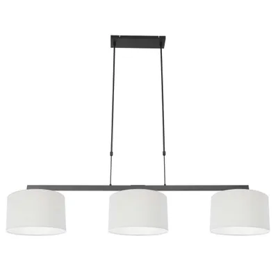 Produktbild von Hängeleuchte, 3-Flammig, schwarz, weiß, L 120 cm