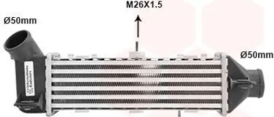 Produktbild von VAN WEZEL 58004136 Ladeluftkühler LLK für VW Caddy II Kastenwagen (9K9A) Turbo Intercooler