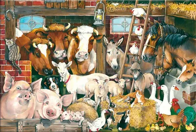 Produktbild von Spiegelburg Puzzle Tiere im Stall 72 Teile ab 5 Jahren