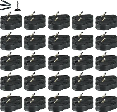 Image de 50 chambres à air Maxxi4you DV 27/28 pouces 28/47-622/635 (27 x 1 1/4 - 28 x 1 1/2) avec démonte-pneu maxxi4you