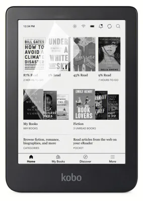 Produktbild von 2x Klarsichtfolie Displayschutz für Kobo Clara 2E N506 2022 Tolino Shine 4 Displayfolie Kratzschutz 6 Zoll