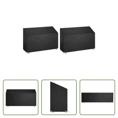Image de The Living Store Housses pour banc de jardin 2 pcs. 8 oeillets 190x70x70/88 cm
