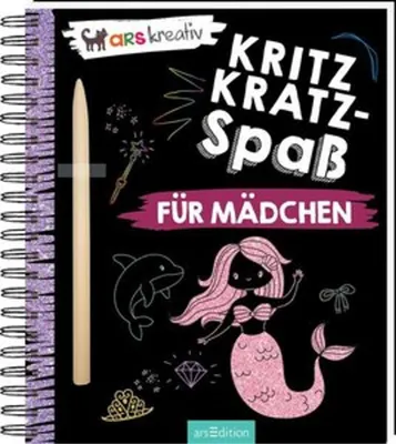 Produktbild von Kritzkratz-Spaß für Mädchen: Kreativer Kratzelspaß mit Malideen und Holzstift für Kinder ab 5 Jahren