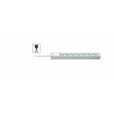 Produktbild von Vertiv Knürr DI-STRIP PDU, Basic, 0HE/1HE, Eingang Schuko 230 V 16 A, Ausgänge (7)Schuko, Standard, 1U, Weiß, 7 AC-Ausgänge, 230 V, 16 A