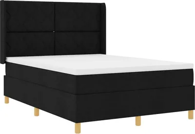 Imagen del producto de Cama con somier y colchón, color , 140 x 190 cm, tapizada en tela
