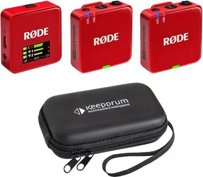 Produktbild von Rode Mikrofon-Funksystem Wireless GO Gen 3 Rot mit Softcase