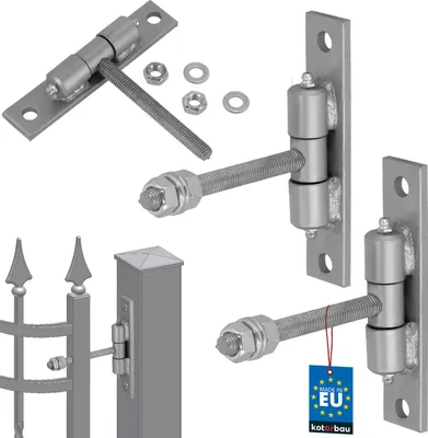 Zdjęcie produktu dla KOTARBAU® Zawias Ze Smarowniczkami Bramowy Wkręcany Do Bram Drzwi Furtek FI 12 MM 2 SZT