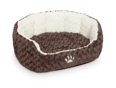 Produktbild von Nobby Neiku, Nest-Haustierbett, Drinnen, Hund, Braun, Weiß, Oval, Einfarbig