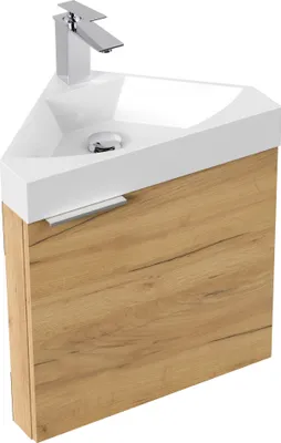 Immagine prodotto di Lavabo 53cm, bagno ospiti WC, lavabo, installazione ad angolo del lavabo