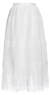 Produktbild von Weißer Damen Maxi Rock mit Spitzendetails, Größe S
