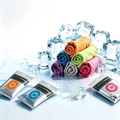 Produktbild von Kühltücher für Sport und Outdoor-Aktivitäten, zur Abkühlung beim Fitness, als Geschenk, mehrfarbig erhältlich, 6-Stück-Set (30 x 80)
