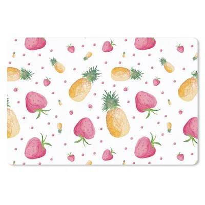 Produktbild von MuchoWow® Mauspad Mousepad Ananas - Erdbeeren - Schablonen 27x18 cm - Mousepads - Maus Mat - Pad - Mausunterlage - Büroartikel - Desk Matten