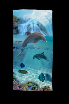 Produktbild von Beach towel Good Morning 75x150 cm - delphins