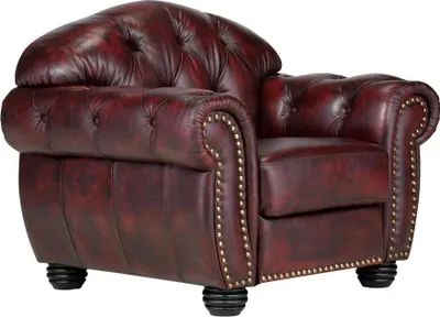 Produktbild von Sessel Chesterfield Hereford Echtleder rot