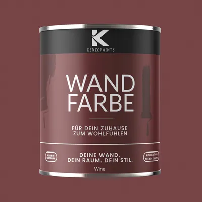 Produktbild von Kenzopaints 750ml Wandfarbe Designfarbe Innenfarbe - Wine