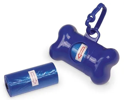 Zdjęcie produktu dla Nobby TidyUp Kotbeutelspender "BONE" z 2 rolkami á 15 Beutel blau