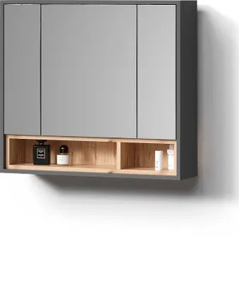Image de Armoire de toilette Livinity Temo Anthracite 80x72cm, Model 52608
