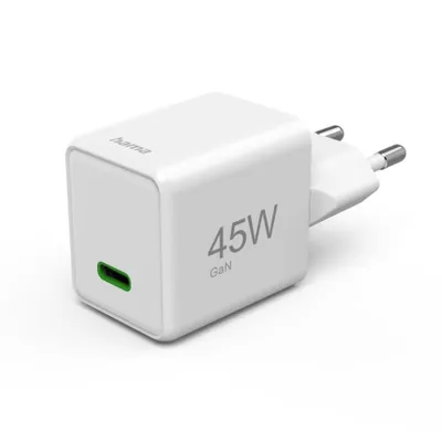 Obrázok produktu pre Rýchla nabíjačka, GaN, USB-C, Super mini nabíjačka, PD, 45 W, biela (00201983)