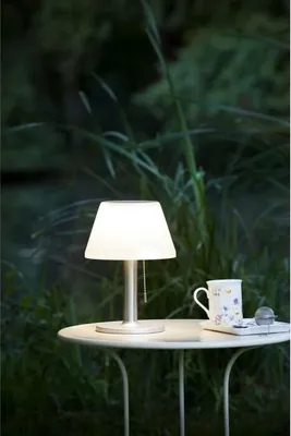 Obrázok produktu pre Solárna stolná lampa, 100 lumenov, nerezová oceľ a plast, 20 x 28 cm, 3 úrovne jasu, GALIX