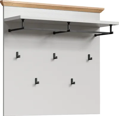 Produktbild von Garderobenpaneel >Landside< in Lichtgrau Melamin - 91x82x27 (BxHxT)