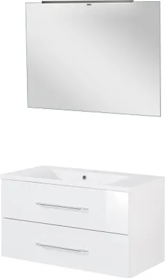 Produktbild von Fackelmann B.CLEVER Badmöbel Set 4-teilig, 90 cm, Weiß