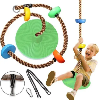 Produktbild von Famanu Schaukelsystem mit Kletterseil und Plattform - Outdoor Spielplatz