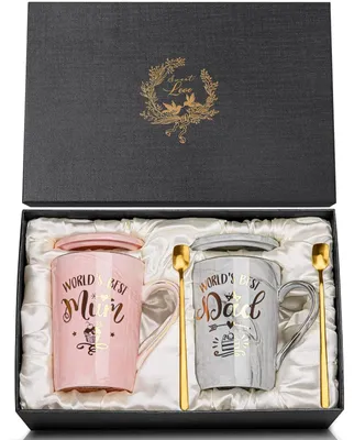 Image de Solidchoice - Mug à café pour parents, avec couvercle et cuillère