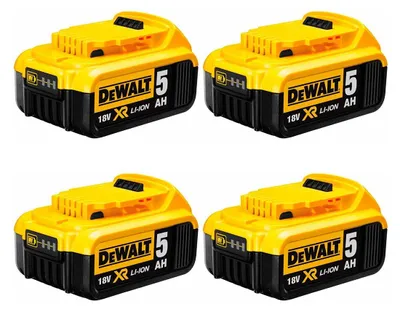 Zdjęcie produktu dla Zestaw 4 akumulatorów DeWALT DCB184P4 (18 V – 5,0 Ah)