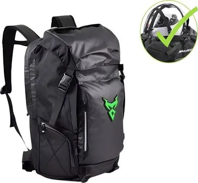 Imagen del producto de CarryQuest® - Mochila para motocicleta, 48 litros, impermeable, color /verde