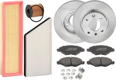 Produktbild von RIDEX Inspektionspaket Filterset passend für PEUGEOT 206 Schrägheck (2A/C) 206+ Schrägheck (2L, 2M) 206 SW (2E/K) 206 Stufenheck