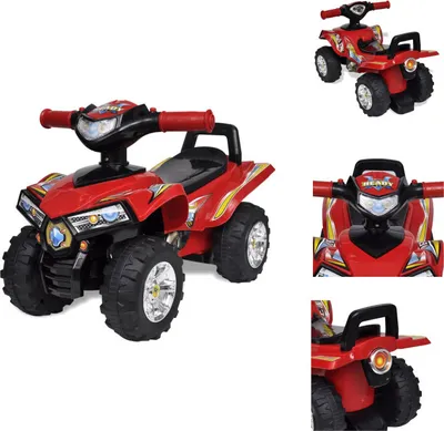 Produktbild von 10070 Rotes Aufsitz-Quad für Kinder mit Sound und Licht -  Lauflernwagen & Rutsch- & Tretfahrzeuge