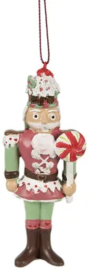 Immagine prodotto di Clayre & Eef Schiaccianoci pendente di Natale 12 cm in poliresina rossa