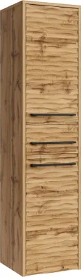 Produktbild von Badplaats Badezimmerschrank Etna 30 x 35 x 130 cm Eiche - Hoch Badschrank mit 2 Türen