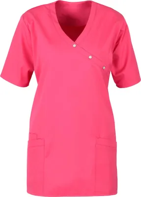 Produktbild von beb MEDIZIN/PFLEGE Damen KASACK Kurzarm V-Neck Baumwollmix Pink M