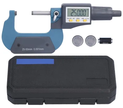 Obrázek produktu pro Digitální mikrometr, rozlišení 0,00005 palce/0,001 mm, profesionální měřidla tloušťky, 25–50 mm