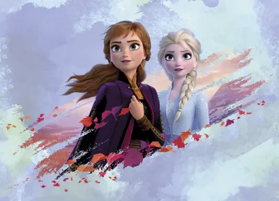 Obrázek produktu pro Disney Plakát Ledová královna Anna a Elsa Modrá, fialová a oranžová - 600666 - 160 x 110 cm