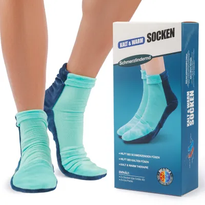 Immagine prodotto di Scaldapiedi | calze refrigeranti per la terapia del freddo e del calore | per piedi freddi e caldi, calze contro il dolore