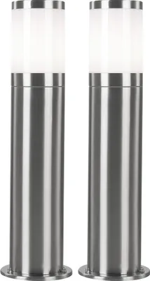 Produktbild von 2er Set LED Stehleuchte, Edelstahl silber, H 50 cm