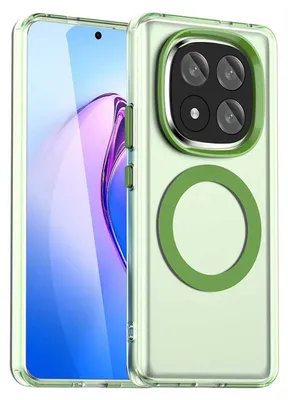 Produktbild von Für Xiaomi Redmi Note 14 Pro Plus 5G Candy Design Magsafe PC Hybrid TPU Schutz Hülle Cover Grün