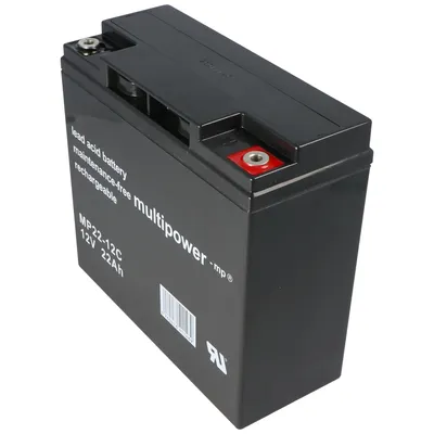 Produktbild von Multipower MP22-12C Blei Akku mit Stecksystem M6 Schraubanschluss
