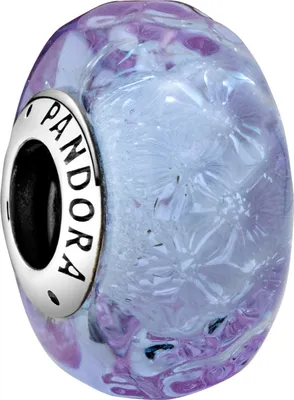 Produktbild von Pandora Colours Charm 798875C00 Wavy Lavender Silber 925 Lavendel Murano Glas