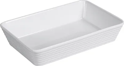 Produktbild von Küchenprofi Burgund, Servierschale, Porzellan, Weiß, Rechteckig, 3,8 l, 210 mm
