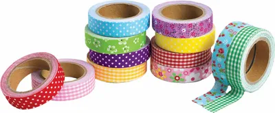 Produktbild von Colorations Bastelstoff-Klebeband Set 12 Muster bunt für Kinder