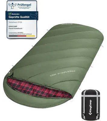 Productafbeelding van Slaapzak voor op een matras, XXL, katoen, flanel, voor volwassenen, warm, geschikt voor winter en alle seizoenen, 220x100 cm, olijfgroen