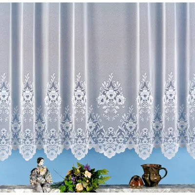 Immagine prodotto di Tenda a pannelli jacquard - Bianco - 120 x 300 cm - Con nastro arricciatura - Per finestre e soggiorno