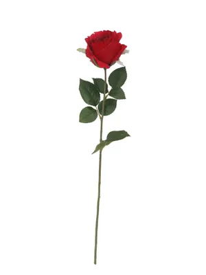 Produktbild von 2474U Kunststielblume Rose Rot, Künstliche Blume, 65 cm