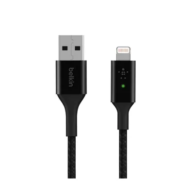 Obrázek produktu pro Belkin CAA007BT04BK, 1,2 m, Lightning, USB A, Samec, Samec, Černá
