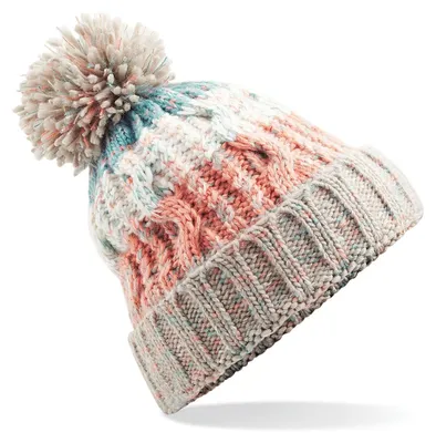 Image de Bonnet à pompon Beechfield pour femmes FK1437 (taille unique) (mélange milkshake)